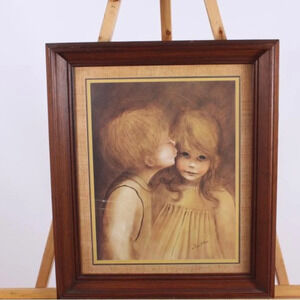 "A Little Kiss" Print By Margaret Kane